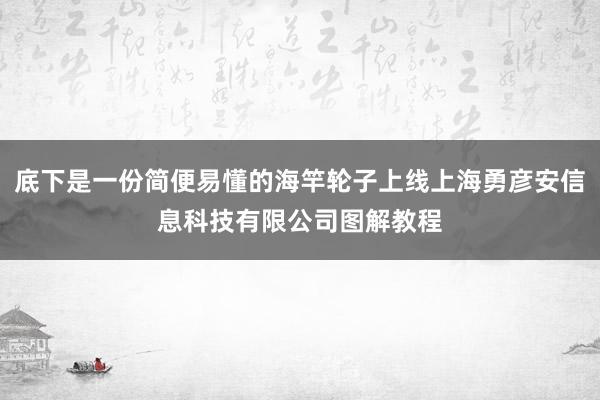 底下是一份简便易懂的海竿轮子上线上海勇彦安信息科技有限公司图解教程